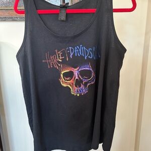 Harley-Davidson Black Skull Tank Top
